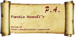 Pandia Avenár névjegykártya